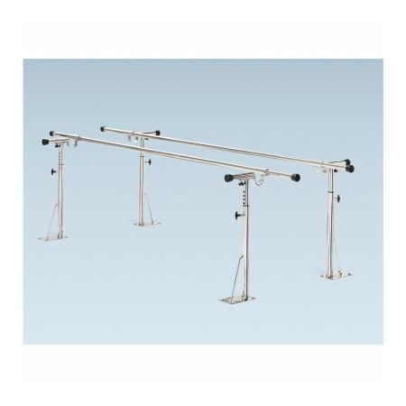 Fabrication Enterprises Floor Mounted Parallel Bars, Height/Width Adjustable, 16' L 15-4063